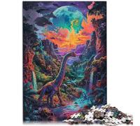 Rompecabezas para adultos 1000 piezas Mundo Fantástico Dinosaurios Rompecabezas interesantes para reducir el estrés 26x38cm Cumpleaños y Regalos únicos