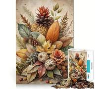 Rompecabezas para Adultos,1000 Piezas,Naturaleza Muerta otoñal con piña,Arte de Bordes precisos,Juego de Habilidad Mental,Juego Tranquilo,Regalo de cumpleaños para la Mente (50x75cm)