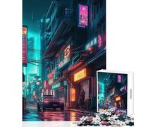 Rompecabezas para Adultos 1000 Piezas neón lofi Cyberpunk Juguete decoración de Pared Regalo de Amigo Secreto para Juego Educativo Ayuda a ejercitar el Cerebro tamaño 38x26cm