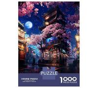 Rompecabezas para Adultos 1000 Piezas Neon Tokyo Sakura Store Rompecabezas para Adultos Juego Práctico Decoración Actividades Divertidas En Casa 52x38cm/1000pcs