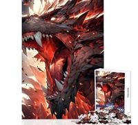 Rompecabezas para Adultos 1000 Piezas Nidhogg Dragon Viking Art Juguetes antiestrés Regalo de cumpleaños Juego Educativo Mejora el Amor Entre Parejas Tamaño 50x75cm