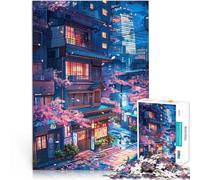 Rompecabezas para Adultos 1000 Piezas Noche de Anime de Sakura Juguete Educativo Intelectual descompresor Una Obra de Arte 38x26cm