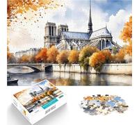 Rompecabezas para Adultos 1000 Piezas Notre Dame de París Juego desafiante y Juego Familiar Colección de Artistas, Bellas Artes 52x38cm
