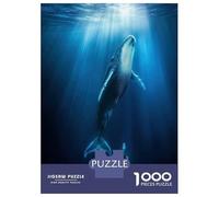 Rompecabezas para Adultos 1000 Piezas Ocean Humpback Whale Rompecabezas para Adultos Juego Práctico Mejora La Memoria Actividades Divertidas En Casa 38x26cm/1000pcs