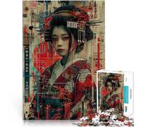 Rompecabezas para Adultos 1000 Piezas Oiran IV japonés Desafiante de completar, Pero Divertido y Gracioso. Ideas de Regalos 75x50cm