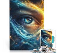 Rompecabezas para Adultos 1000 Piezas Ojo Cósmico de Las Olas del Océano Difícil Difícil con Piezas de Formas aleatorias Que se entrelazan Completamente 52x38cm