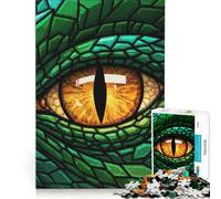 Rompecabezas para Adultos, 1000 Piezas, Ojo de dragón en Primer Plano, Juego práctico, Carrera de Velocidad, cumpleaños y Navidad 38x26cm