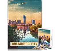 Rompecabezas para Adultos, 1000 Piezas, Oklahoma City, desafío único, Regalo para cumpleaños, tamaño 38x26cm