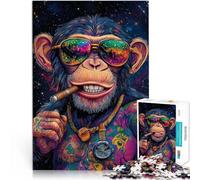 Rompecabezas para Adultos 1000 Piezas Orangután Funky Juego Familiar para aliviar el estrés: desafío difícil Regalo Divertido 52x38cm