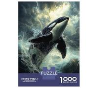 Rompecabezas para Adultos 1000 Piezas Orca Leaping Storm Rompecabezas para Adolescentes Juegos Familiares Difícil Difícil Cumpleaños Y Navidad 70x50cm/1000pcs