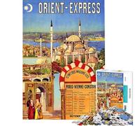 Rompecabezas para Adultos 1000 Piezas Orient Express Juguetes adictivos para Cultivar la Paciencia Juego Familiar Antiestrés Obra de Arte Regalos (tamaño 38x52cm)