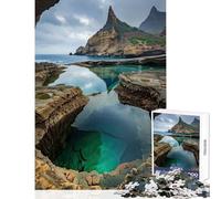 Rompecabezas para Adultos 1000 Piezas Orillas místicas al Amanecer Juguetes antiestrés Ideas de Regalos Juego práctico Mejorar el Amor Entre Parejas tamaño 38x52cm