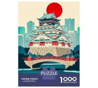 Rompecabezas para Adultos 1000 Piezas Osaka Castle and Cityscape Rompecabezas para Adultos Juegos Familiares Carrera De Velocidad Manual Cumpleaños 70x50cm/1000pcs