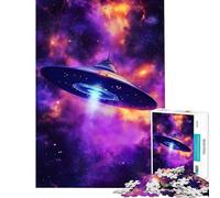Rompecabezas para Adultos 1000 Piezas OVNI en el Espacio Rompecabezas para Adultos Juguetes de Bricolaje desafío difícil Oferta como Regalo para Toda la Familia (tamaño 38x52cm)
