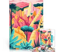 Rompecabezas para Adultos 1000 Piezas Paisaje de cañón Tropical Pastel Análisis y lógica Cada Pieza es única: un desafiante y Divertido Juego Familiar 52x38cm