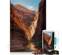 Rompecabezas para Adultos 1000 Piezas Paisaje de cañón y río Juego de Ajuste Acertijo Regalo de ingenio Tiempo de diversión Tranquilo Regalo de Arte navideño (38x26cm)