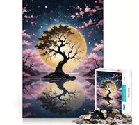 Rompecabezas para Adultos 1000 Piezas Paisaje de fantasía Bonsái Juego de articulaciones afiladas,Juego de ingenio Divertido,Momento de diversión Tranquila,Arte de Ocio navideño 50x75cm