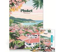 Rompecabezas para Adultos,1000 Piezas,Paisaje de Phuket,Tailandia,Arte de Borde Premium,Juguete para desarrollar la Capacidad cognitiva,Juego Casual,diversión de cumpleaños (38x26cm)