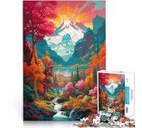 Rompecabezas para Adultos 1000 Piezas Paisaje de Pintura al óleo Competición de Velocidad de Manos Mejorar el Amor Entre Parejas 38x26cm