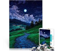 Rompecabezas para Adultos 1000 Piezas Paisaje de Pueblo Nocturno Juguetes de Entretenimiento Familiar Cumpleaños 75x50cm