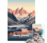 Rompecabezas para Adultos 1000 Piezas Paisaje del Monte Whitney Juegos relajantes desafío para la Inteligencia Cerebral Juguetes adictivos Gran Regalo Actividades Familiares (tamaño 38x26cm)