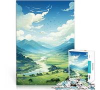 Rompecabezas para Adultos 1000 Piezas Paisaje del Valle Sereno Juegos educativos Juguetes de Bricolaje Gran Regalo para Juegos 52x38cm