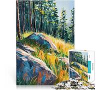 Rompecabezas para Adultos 1000 Piezas Paisaje Forestal al Amanecer Juegos educativos Juguetes de Bricolaje Gran Regalo 52x38cm