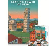 Rompecabezas para Adultos 1000 Piezas Paisaje Italiano Vintage Retro - Atardecer sobre Calles Antiguas, Juego práctico, Carrera de Velocidad Manual, cumpleaños y Navidad 50x75cm