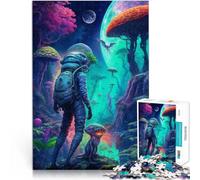 Rompecabezas para Adultos 1000 Piezas Paisaje onírico de Astronauta Extraterrestre Juego Intelectual Cumpleaños 52x38cm