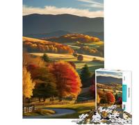 Rompecabezas para Adultos 1000 Piezas Paisaje otoñal con Camino sinuoso Juegos relajantes Que desafían la Inteligencia Cerebral Juguetes adictivos Un Gran Regalo Actividades Familiares (38x26cm)