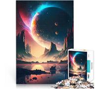 Rompecabezas para Adultos 1000 Piezas Paisaje planetario del Amanecer Montaje de Patrones Cada Pieza es única: un desafiante y Divertido Juego Familiar 38x26cm