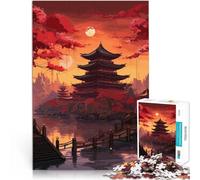Rompecabezas para Adultos 1000 Piezas Paisajes Antiguos de Japón Entrena tu Cerebro y Tus Manos con póster a Juego y Hoja de Trivia 38x26cm