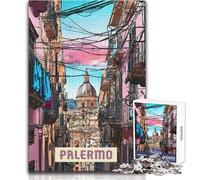 Rompecabezas para Adultos 1000 Piezas Palermo Hermoso diseño Juego Una Obra de Arte Regalo para cumpleaños Tamaño 38x26cm