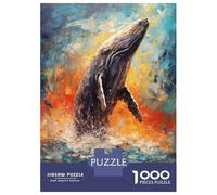 Rompecabezas para Adultos 1000 Piezas Palette Whale Painting Rompecabezas Juegos Divertidos Vacaciones En Casa Matar El Tiempo Oferta como Regalos para Toda La Familia 38x26cm/1000pcs