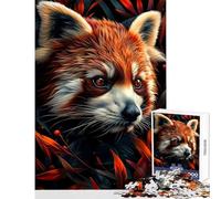 Rompecabezas para Adultos 1000 Piezas Panda Rojo mi Divertido Amigo Juguete Educativo Obra de Arte Regalo Juego Educativo colección de Artistas Bellas Artes tamaño 50x75cm