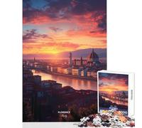 Rompecabezas para Adultos 1000 Piezas Panorama de la Ciudad de Florencia Italia Puesta de Sol decoración del hogar Juguetes Regalo para cumpleaños Juegos educativos Actividades Divertidas en casa