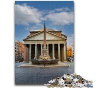 Rompecabezas para Adultos 1000 Piezas: Panteón, Roma, Italia Póster Educativo Familiar Regalo Ideal para Toda la Familia a Partir de 14 años (tamaño 50x75cm)