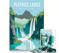 Rompecabezas para Adultos,1000 Piezas,Parque Nacional de los Lagos de Plitvice,Arte de Corte Suave,Juego Creativo para el Cerebro,Diversión para el Tiempo Libre, Tranquilo (50x75cm)