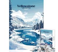 Rompecabezas para Adultos 1000 Piezas Parque Nacional de Yellowstone Invierno antiestrés Juguetes Regalo de cumpleaños Juego práctico Actividades Divertidas en casa tamaño 50x75cm