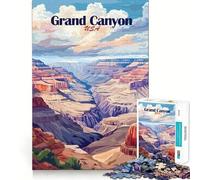 Rompecabezas para Adultos,1000 Piezas,Parque Nacional del Gran Cañón,Póster,Corte Suave,Arte,Juego Creativo para el Cerebro,Diversión para el Tiempo Libre,Regalo Tranquilo de Navidad (50x75cm)