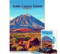 Rompecabezas para Adultos 1000 Piezas Parque Nacional del Teide Islas Canarias España Juego de Ajuste Rompecabezas Regalo de Entretenimiento Arte (38x52cm)
