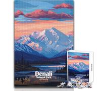 Rompecabezas para Adultos, 1000 Piezas, Parque Nacional Denali, Alaska, Paisaje, Juguetes educativos, Juegos, patrón, Montaje, Obra de Arte, Regalo, tamaño 50x75cm