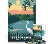 Rompecabezas para Adultos,1000 Piezas,Parque Nacional Everglades,Corte Suave,Arte,Juego Creativo para el Cerebro,diversión para el Tiempo Libre, Tranquilo (38x26cm)