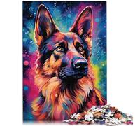 Rompecabezas para adultos 1000 piezas Pastor alemán Le Puzzle 26x38cm Regalos para amigos y familiares para los 14 años y más