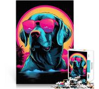 Rompecabezas para Adultos 1000 Piezas Perro al Estilo Miami Vice Entrena tu Cerebro y Tus Manos Trato como Regalo para Toda la Familia 38x52cm