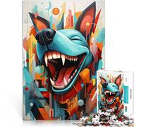 Rompecabezas para Adultos 1000 Piezas Perro Que ríe Juego Familiar para aliviar el estrés: desafío difícil Una Obra de Arte 52x38cm