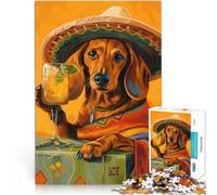 Rompecabezas para Adultos 1000 Piezas Perro Salchicha x Tequila Reducción del estrés Interesante Regalos de cumpleaños, Regalos, Arte Mural 38x26cm