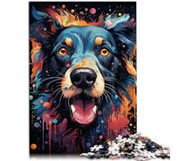 Rompecabezas para adultos, 1000 piezas, perros de ojos negros, juegos de relajación de 19.7 x 29.5 pulgadas, buen regalo para adolescentes de 14 años en adelante