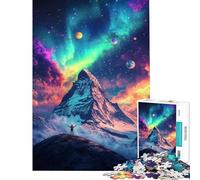 Rompecabezas para Adultos 1000 Piezas Picos estrellados Un Ascenso cósmico Rompecabezas para Adultos Mejora la Memoria Ayuda a ejercitar el Cerebro 38x52cm