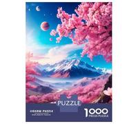 Rompecabezas para Adultos 1000 Piezas Pink Tree Rompecabezas Juegos Divertidos Vacaciones En Casa Matar El Tiempo Oferta como Regalos para Toda La Familia 38x26cm/1000pcs